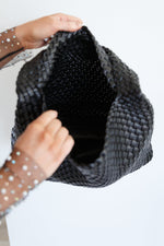 Load image into Gallery viewer, Woven and Worn Tote in Black
