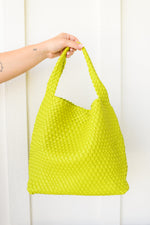 Load image into Gallery viewer, Woven and Worn Tote in Citron
