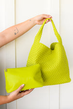 Load image into Gallery viewer, Woven and Worn Tote in Citron
