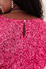 Load image into Gallery viewer, You Found Me Sequin Top in Fuchsia
