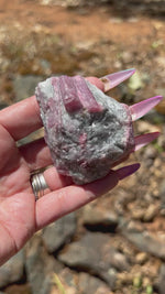 Load and play video in Gallery viewer, Pink Tourmaline in Quartz Matrix
