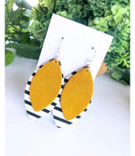 Load image into Gallery viewer, Two Tone Leather Earrings
