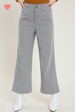 Load image into Gallery viewer, Plaid Wide Leg Button Front Pants
