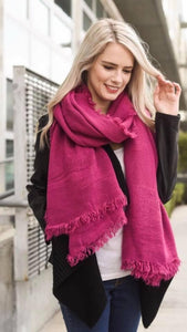 Berry Pink Detailed Scarf