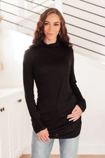 Load image into Gallery viewer, Nivia Draped Turtle Neck Tunic in Black
